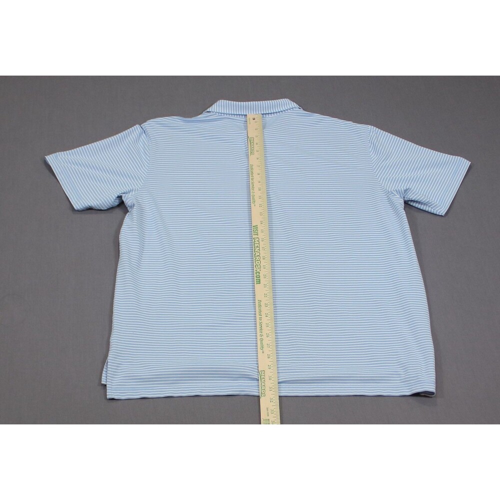 Peter Millar Polo Shirt Mens Blue White Striped Summer Comfort Golf Stretch XXL - Picture 4 of 10